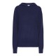 Cashmere hættetrøje navy meleret