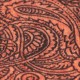 Orange cashmeretørklæde med paisley print