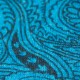 Petroleumsblåt cashmeretørklæde med paisley print