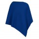 Mørkeblå poncho i strikket cashmere