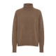 Oversize cashmere sweater i taupe