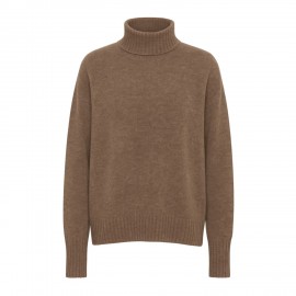 Oversize cashmere sweater i taupe