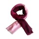 Tofarvet pashmina sjal i vinrød og rosa