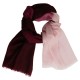 Tofarvet pashmina sjal i vinrød og rosa