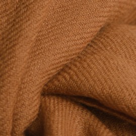Brunt twill v&aelig;vet cashmere t&oslash;rkl&aelig;de
