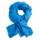 Azurblåt twill vævet pashmina tørklæde