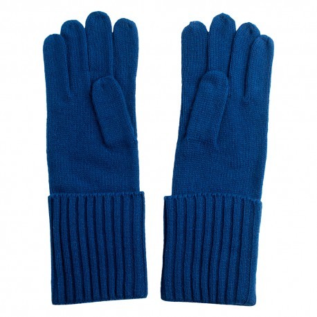 Mørkeblå strikkede cashmere handsker