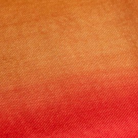 Tofarvet pashmina sjal i rød og gylden