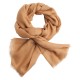 Karamelfarvet pashmina sjal i 2 ply twill