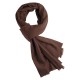 Sortbrunt twill vævet pashmina tørklæde