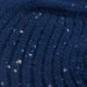 Blå baret med nister i cashmere strik