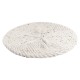 Hvid baret med nister i cashmere strik